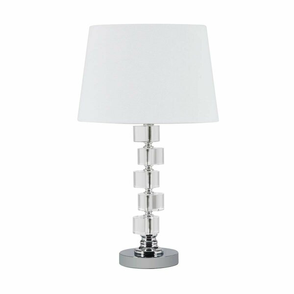 Cling 20 in. Adelaide 5 Crystal Round Stacked Cube Orbs Table Lamp CL3118904